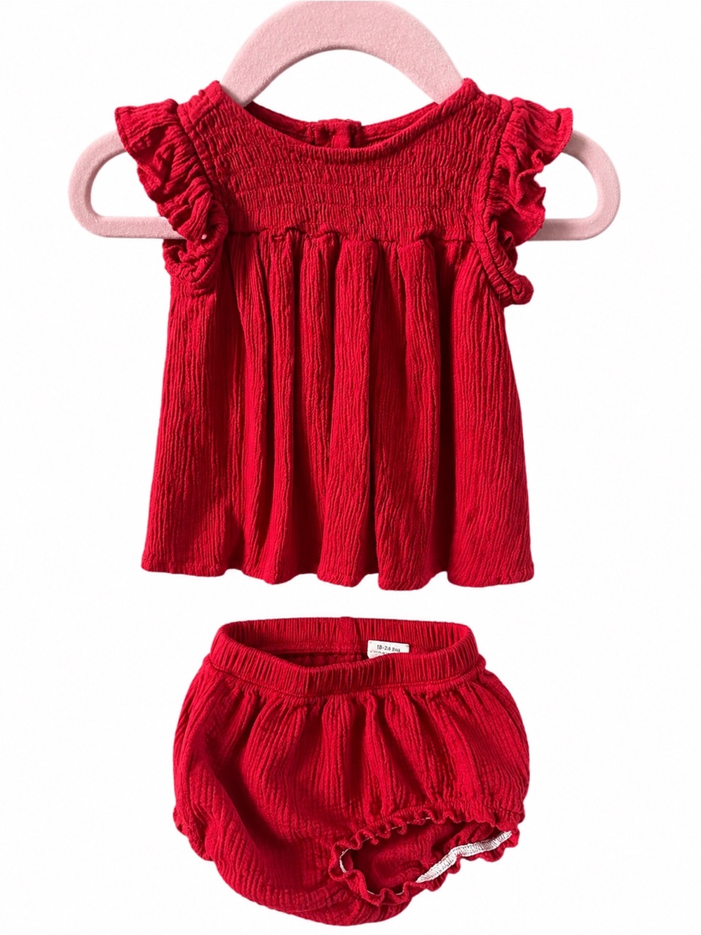 Chelsea & Violet Red Ruffle Tank Top and Bloomers Set